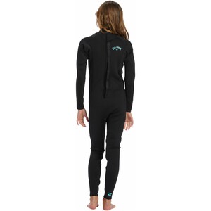 2024 Billabong Junior Foil 3/2mm Flatlock Back Zip Wetsuit ABBW100141 - Black